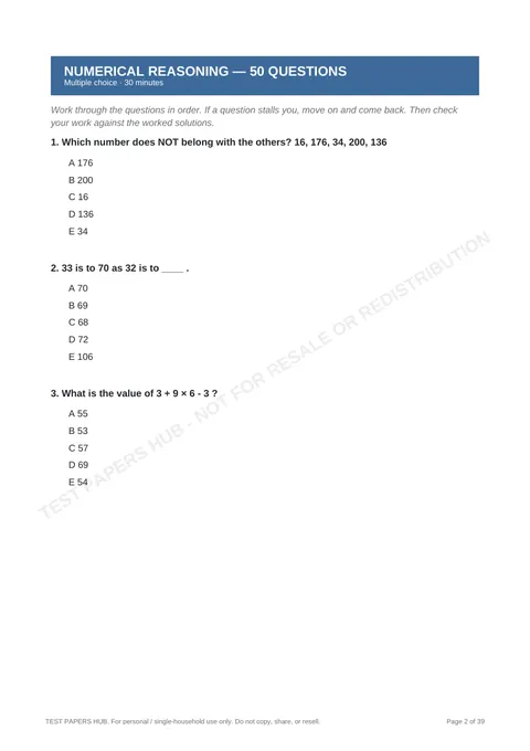 Questions preview