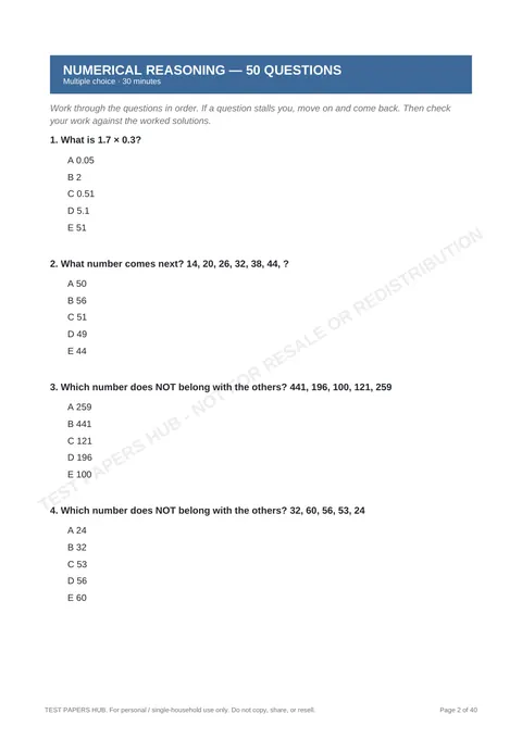 Questions preview