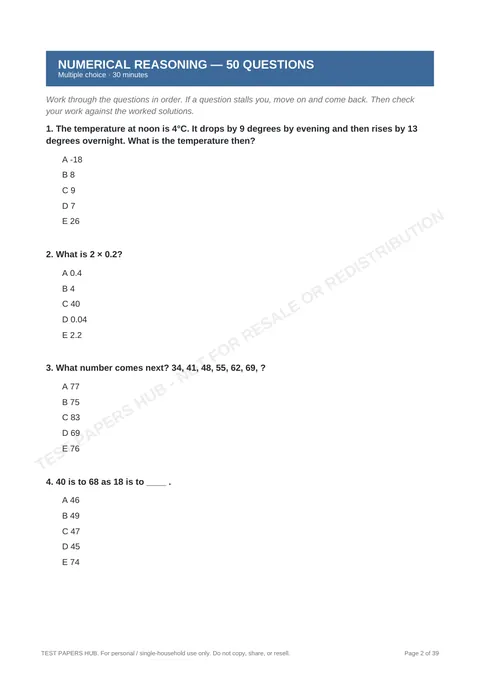 Questions preview