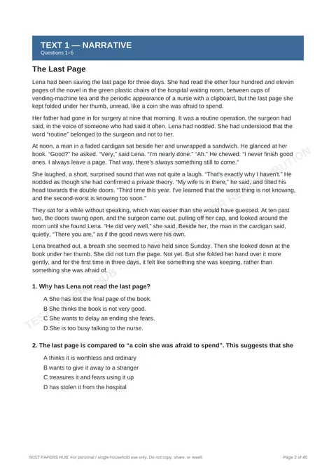 Questions preview