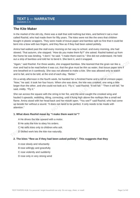 Questions preview