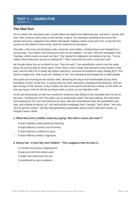 Questions preview