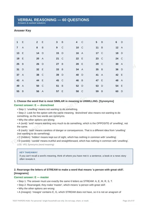 Solutions preview