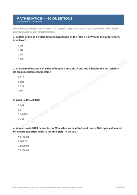 Questions preview