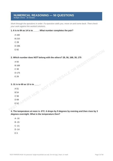 Questions preview