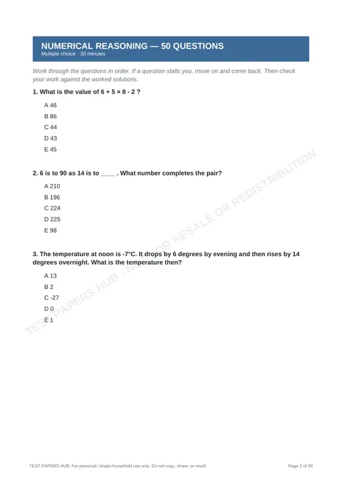 Questions preview