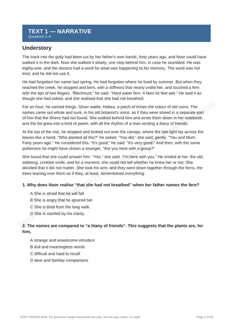 Questions preview