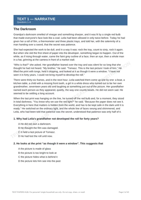 Questions preview