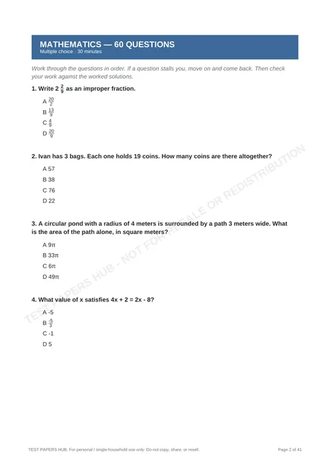 Questions preview