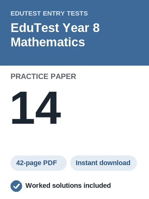 EduTest Year 8 Mathematics Practice Paper 14