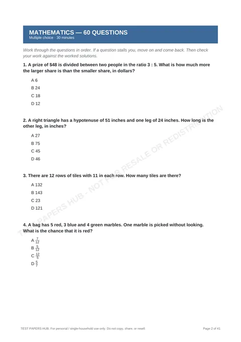 Questions preview
