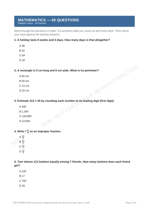Questions preview