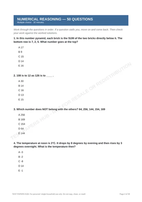 Questions preview