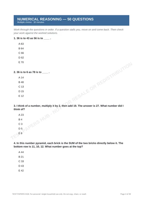 Questions preview