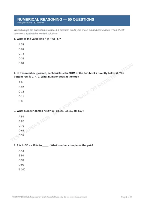 Questions preview