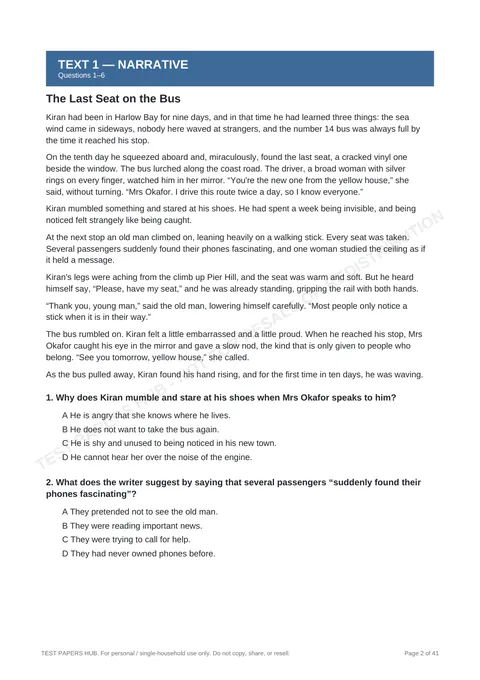 Questions preview