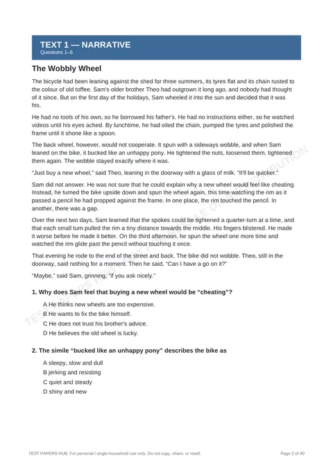 Questions preview