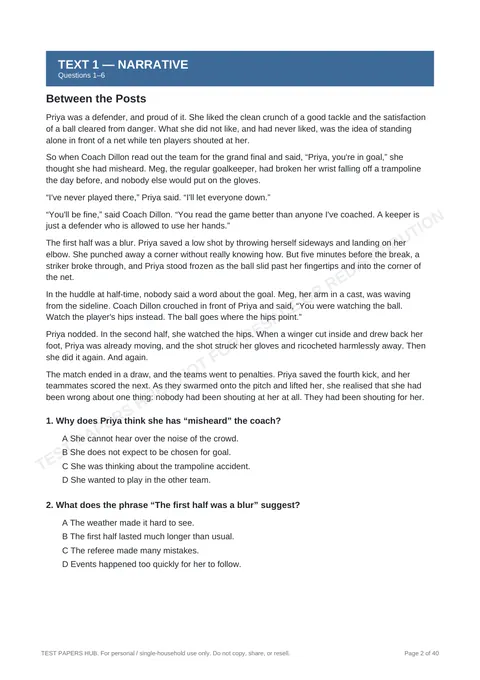 Questions preview