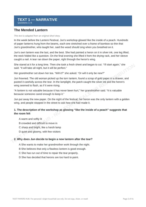 Questions preview