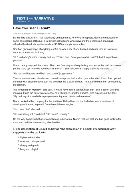 Questions preview