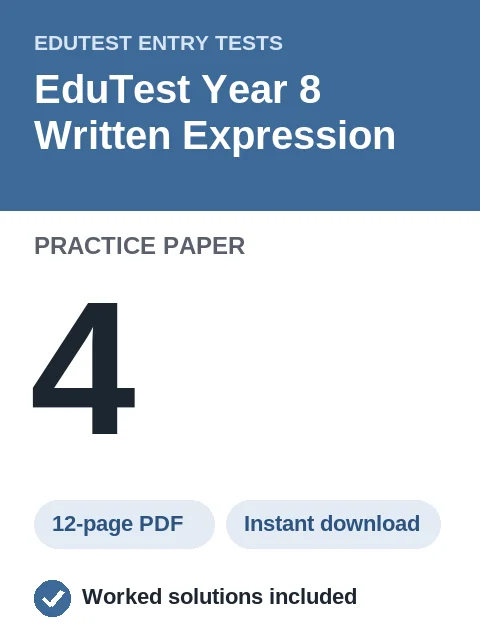 EduTest Year 8 Written Expression Practice Paper 4