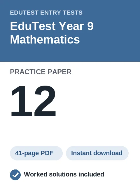 EduTest Year 9 Mathematics Practice Paper 12