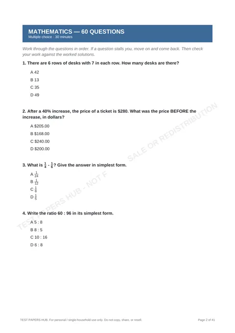 Questions preview