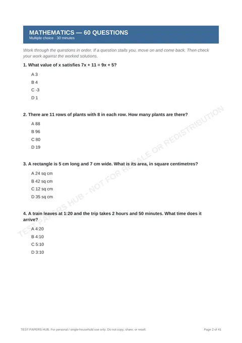 Questions preview