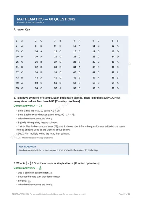 Solutions preview