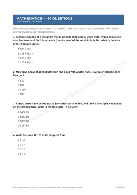 Questions preview