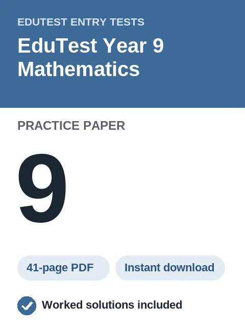 EduTest Year 9 Mathematics Practice Paper 9