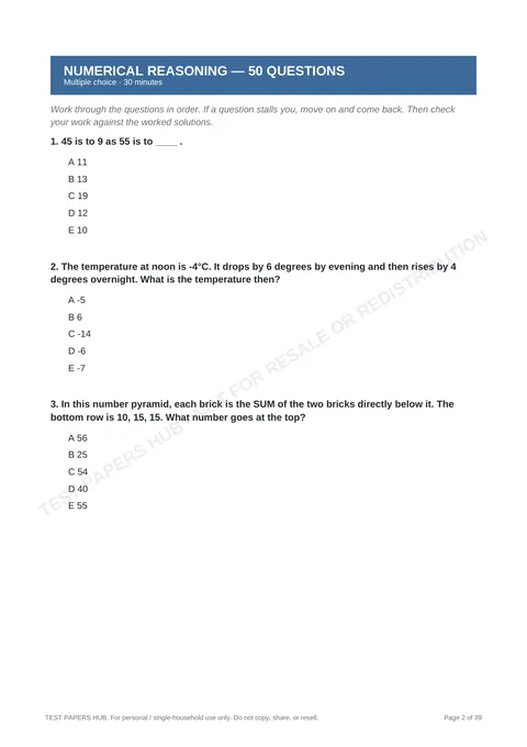 Questions preview