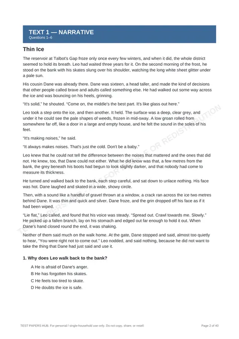 Questions preview