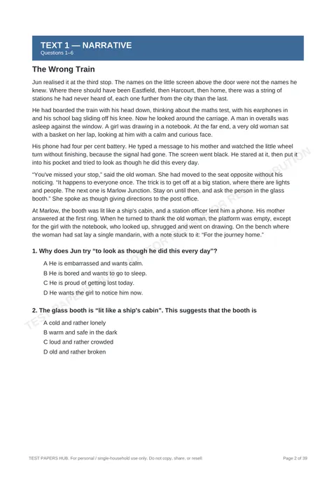 Questions preview