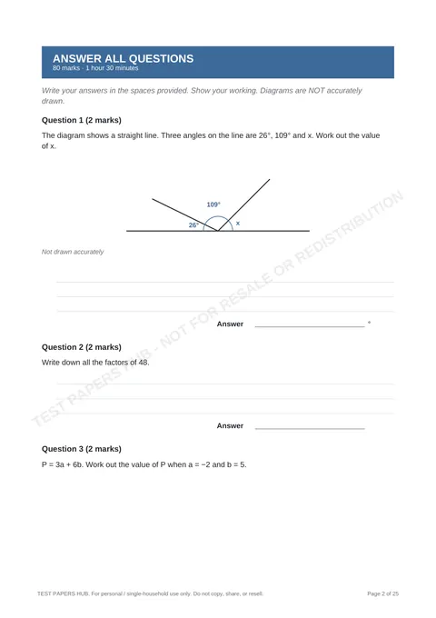 Questions preview