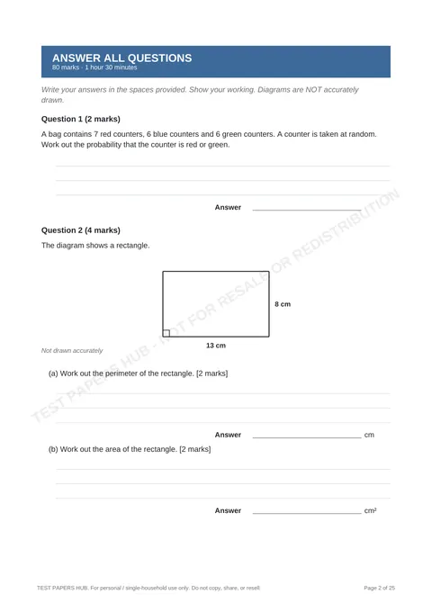 Questions preview