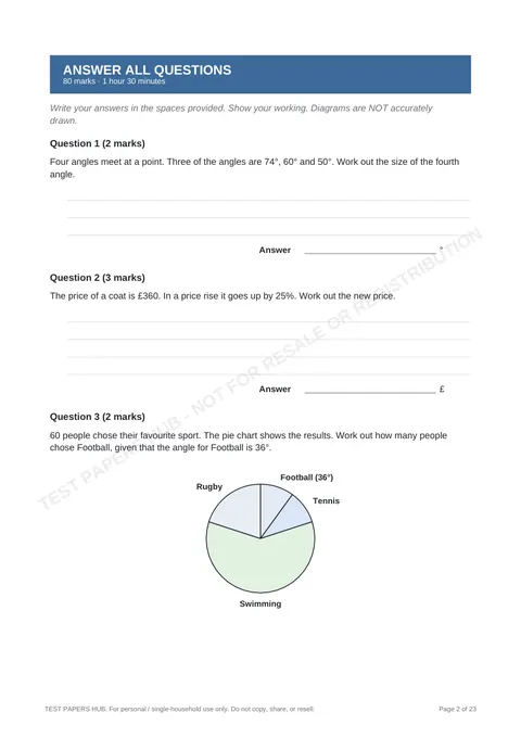 Questions preview