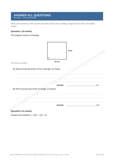 Questions preview