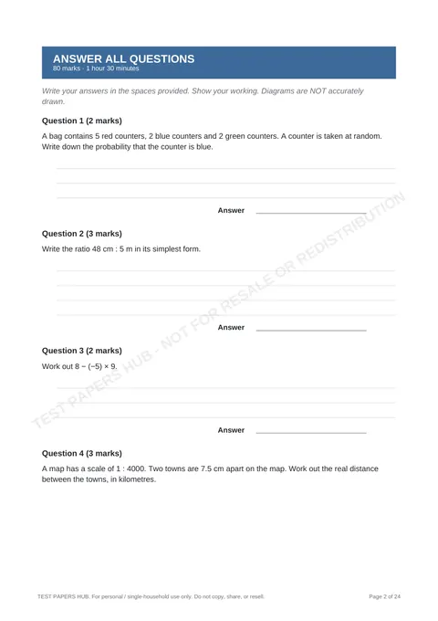 Questions preview