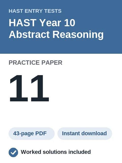 HAST Year 10 Abstract Reasoning Practice Paper 11