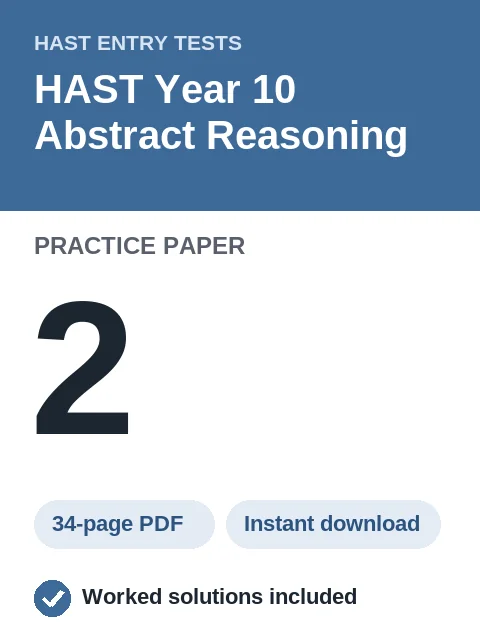 HAST Year 10 Abstract Reasoning Practice Paper 2