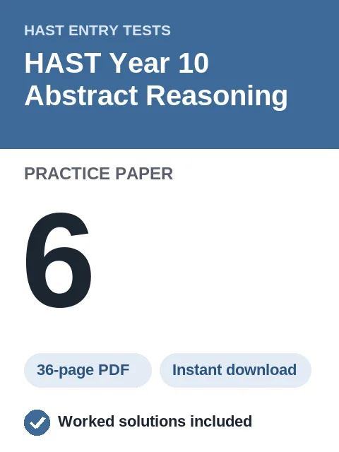 HAST Year 10 Abstract Reasoning Practice Paper 6