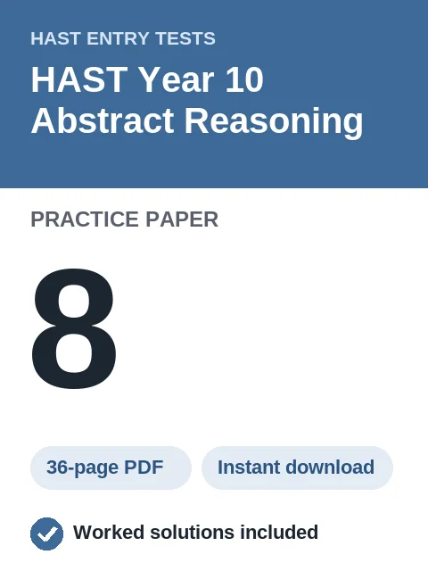 HAST Year 10 Abstract Reasoning Practice Paper 8