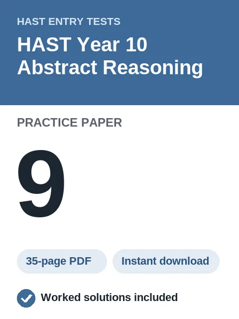HAST Year 10 Abstract Reasoning Practice Paper 9