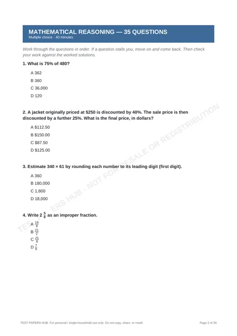Questions preview