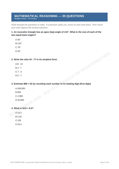 Questions preview