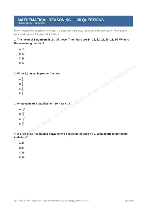 Questions preview