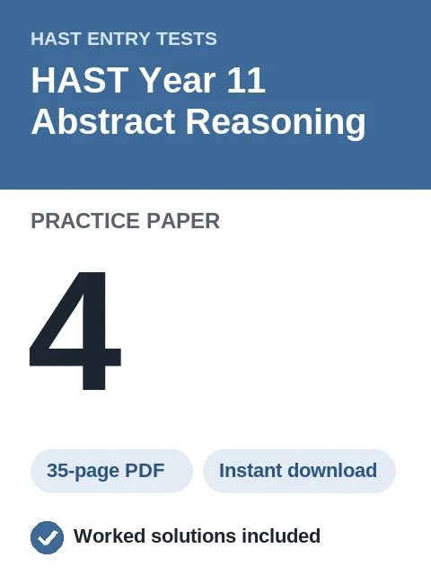 HAST Year 11 Abstract Reasoning Practice Paper 4