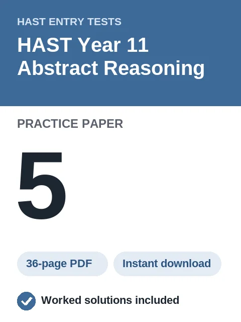 HAST Year 11 Abstract Reasoning Practice Paper 5