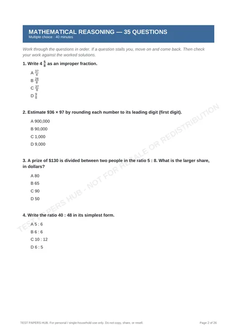Questions preview
